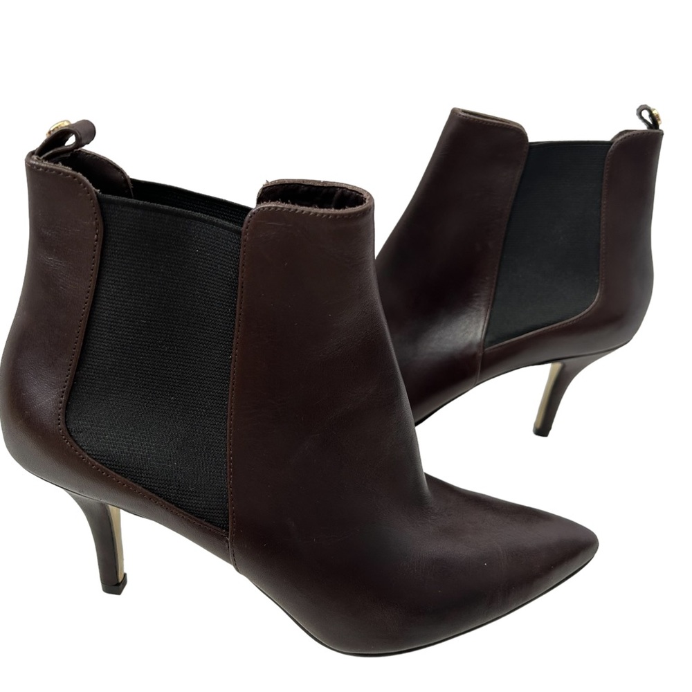 Michael Kors Asbury Ankle Boots Brown Leather  Size 9.5 M